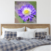 Blauviolett-Blume Leinwanddruck (Insitu (Schlafzimmer))