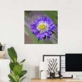 Blauviolett-Blume Poster (Heimbüro)