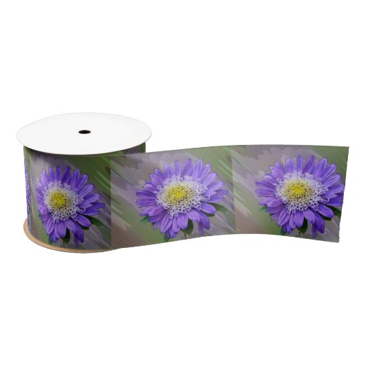 Blauviolett-Blume Satinband (Spule)