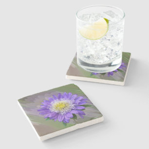 Blauviolett-Blume Steinuntersetzer