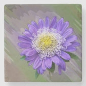 Blauviolett-Blume Steinuntersetzer (Vorderseite)