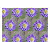 Blauviolett-Blume Tischdecke (Vorderseite (Horizontal))
