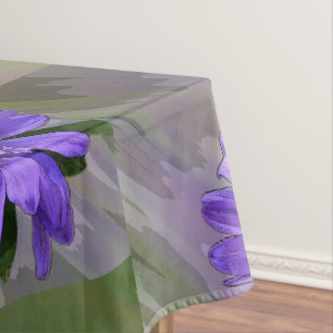 Blauviolett-Blume Tischdecke