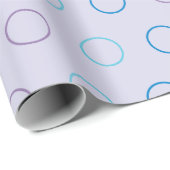 Blauviolett, Pastel Polka Dot Wrapping Paper Geschenkpapier (Rolleneckpunkt)