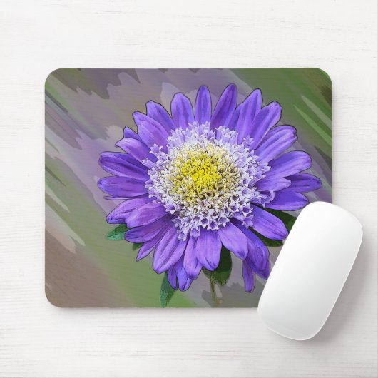 Blauviolette Blume Mousepad (Mit Mouse)