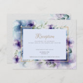 Blauviolette durchsichtige Blume Begleitkarte (Vorne/Hinten)