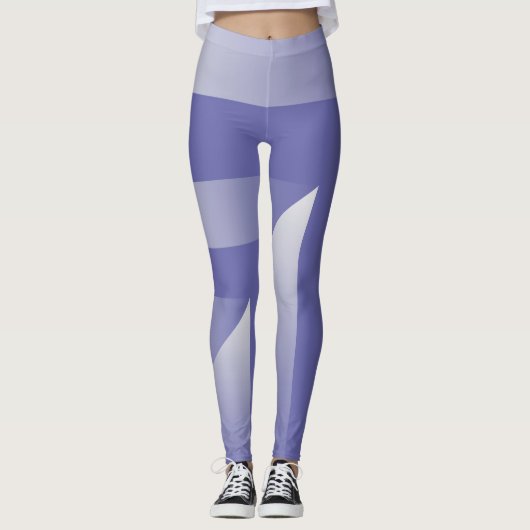 Blauviolette Farbtöne Leggings (Vorderseite)