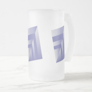 Blauviolette Farbtöne Mattglas Bierglas