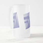 Blauviolette Farbtöne Mattglas Bierglas (Vorderseite Links)