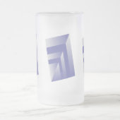 Blauviolette Farbtöne Mattglas Bierglas (Mittel)
