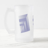 Blauviolette Farbtöne Mattglas Bierglas (Links)