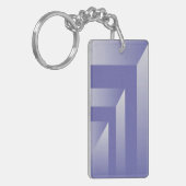 Blauviolette Farbtöne Schlüsselanhänger (Vorderseite links)
