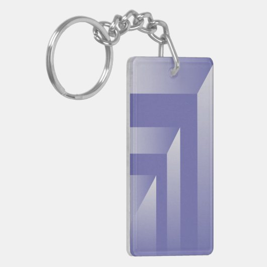 Blauviolette Farbtöne Schlüsselanhänger (Vorderseite links)
