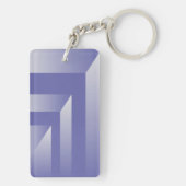 Blauviolette Farbtöne Schlüsselanhänger (Rückseite)