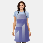 Blauviolette Farbtöne Schürze (Getragen)