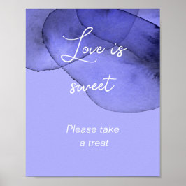 Blauviolette Lavendel Liebe ist ein Brautparty Poster