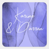 Blauvioletter Lavendel Quadratischer Aufkleber (Vorderseite)