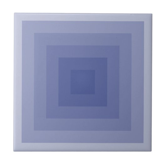 Blauviolettes geometrisches Quadrat Fliese (Vorderseite)