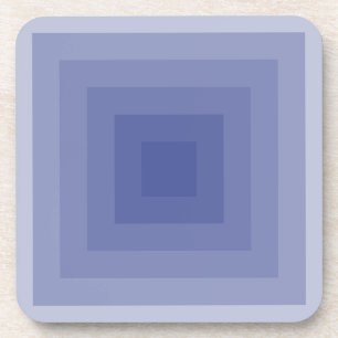 Blauviolettes geometrisches Quadrat Untersetzer