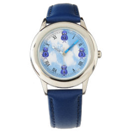 Blauvögel Arabische römische Zahlen Armbanduhr