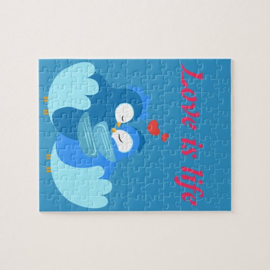 Blauvögel in der Liebe Puzzle (Horizontal)