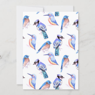 Blauvögel in vergleichbarem Farbschema Einladung