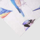 Blauvögel in vergleichbarem Farbschema Seidenpapier (Ausschnitt)