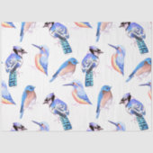 Blauvögel in vergleichbarem Farbschema Seidenpapier (Vorderseite)