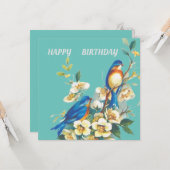 Blauvögel Karte (Vorderseite/Rückseite Beispiel)