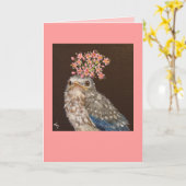 Blauvogel mit Wildzwiebel-Karte Karte (Gelbe Blume)