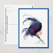 Blauvogelfrau Postkarte (Vorne/Hinten)