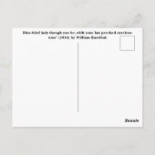 Blauvogelfrau Postkarte (Rückseite)