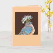 Blauvogelkarte (Hermione) Karte (Gelbe Blume)