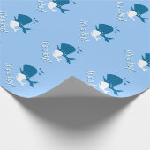 Blauwal-Babywaschpapier Geschenkpapier (Ecke)