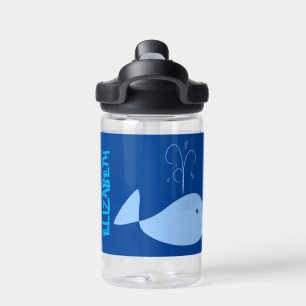 Blauwal Cartoon Kinder Trinkflasche