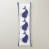 Blauwal der Nautischen See, weißes Küstenleben Lum Seitenschläferkissen (Vorderseite Vertikal)