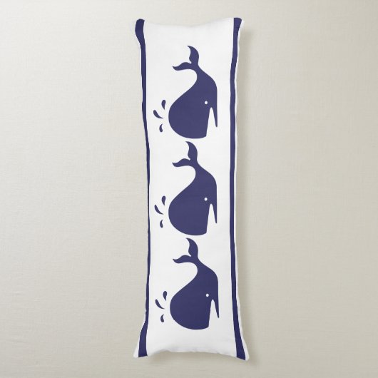 Blauwal der Nautischen See, weißes Küstenleben Lum Seitenschläferkissen (Vorderseite Vertikal)