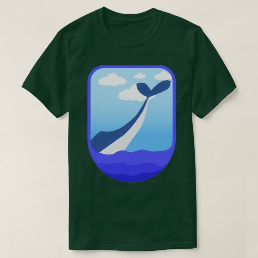 Blauwal-Design T-Shirt (Design vorne)