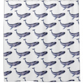 Blauwal Duschvorhang (Vorderseite)