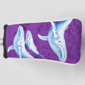 Blauwal-Familie lila Golf Headcover (Vorderseite)