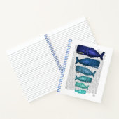 Blauwal-Familie Notizblock (Innenseite)