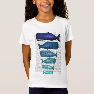 Blauwal-Familie T-Shirt