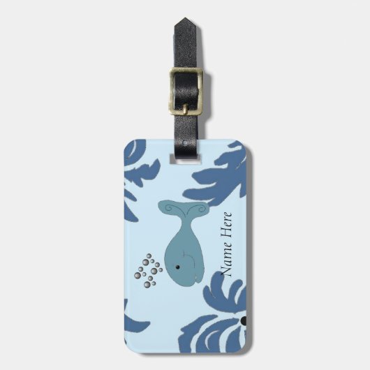 Blauwal Gepäckanhänger (Vorderseite vertikal)