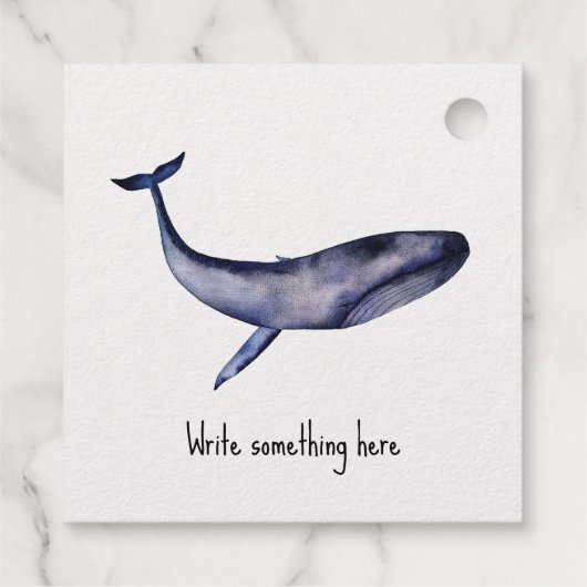 Blauwal Geschenkanhänger (Rückseite)