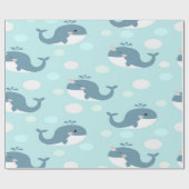 Blauwal Geschenkpapier (Flach)