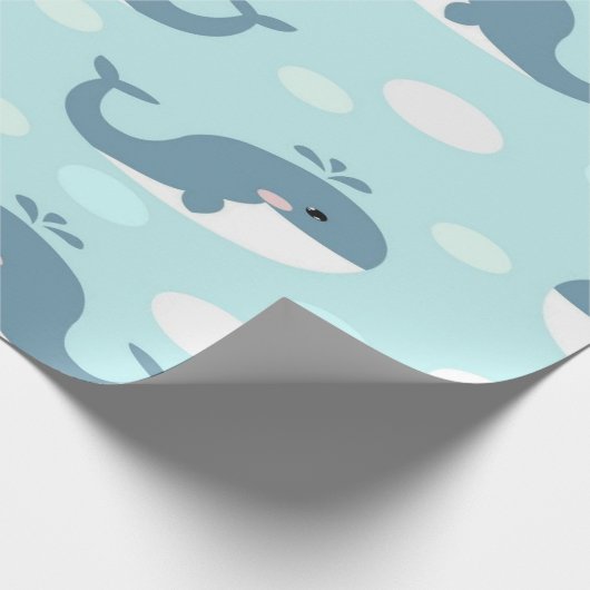 Blauwal Geschenkpapier (Ecke)