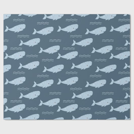 Blauwal Geschenkpapier (Flach)