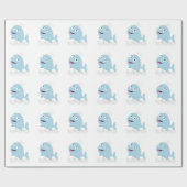 Blauwal Geschenkpapier (Flach)