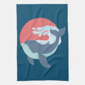 Blauwal Geschirrtuch (Vertikal)