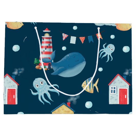 Blauwal Große Geschenktüte (Rückseite)